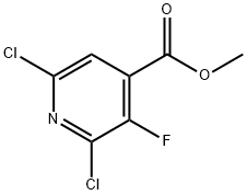 2,6-二氯-3-氟异烟酸甲酯 结构式