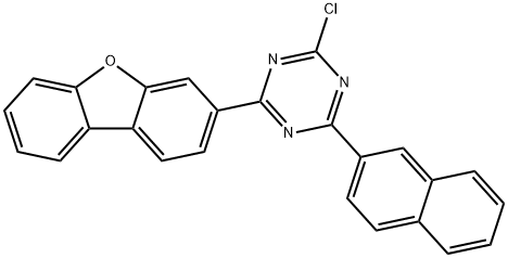 2-chloro-4-(3-dibenzofuranyl)-6-(2-naphthalenyl)-1,3,5-Triazine 结构式
