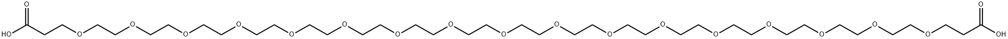 HOOCCH2CH2-PEG16-CH2CH2COOH 结构式