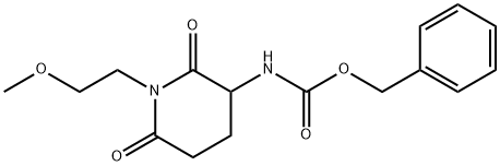 Carbamic acid, N-?[1-?(2-?methoxyethyl)?-?2,?6-?dioxo-?3-?piperidinyl]?-?, phenylmethyl ester 结构式