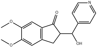 2-(Hydroxy(pyridin-4-yl)methyl)-5,6-dimethoxy-2,3-dihydro-1H-inden-1-one 结构式