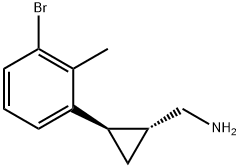 rac-1-[(1R,2R)-2-(3-bromo-2-methylphenyl)cyclopr
opyl]methanamine hydrochloride 结构式