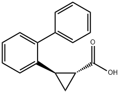 Cyclopropanecarboxylic acid, 2-[1,1'-biphenyl]-2-yl-, (1R,2R)- 结构式