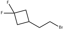 Cyclobutane, 3-(2-bromoethyl)-1,1-difluoro- 结构式