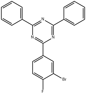 2-(3-Bromo-4-fluorophenyl)-4,6-diphenyl-1,3,5-triazine 结构式