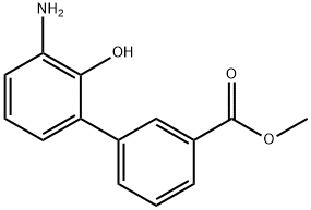 methyl 3'-amino-2'-hydroxy-[1,1'-biphenyl]-3-carboxylate 结构式