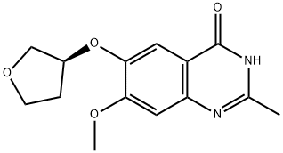 (S)-7-methoxy-2-methyl-6-((tetrahydrofuran-3-yl)oxy)quinazolin-4(3H)-one 结构式