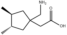 (3S,4S)-1-(AMINOMETHYL)-3,4-DIMETHYLCYCLOPENTYL]ACETIC ACID 结构式