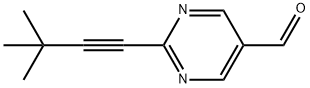 5-Pyrimidinecarboxaldehyde, 2-(3,3-dimethyl-1-butyn-1-yl)- 结构式