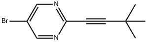 Pyrimidine, 5-bromo-2-(3,3-dimethyl-1-butyn-1-yl)- 结构式