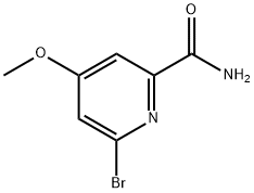 6-Bromo-4-methoxypicolinamide 结构式