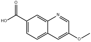7-Quinolinecarboxylic acid, 3-methoxy- 结构式