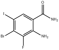 2-amino-4-bromo-3-fluoro-5-iodobenzamide 结构式