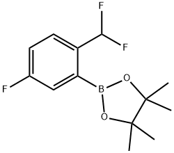 2-(2-(二氟甲基)-5-氟苯基)-4,4,5,5-四甲基-1,3,2-二氧硼烷 结构式