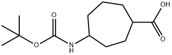 4-((叔丁氧羰基)氨基)环庚烷-1-羧酸 结构式