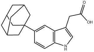 1H-Indole-3-acetic acid, 5-tricyclo[3.3.1.13,7]dec-1-yl- 结构式