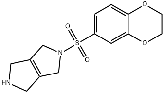 Pyrrolo[3,4-c]pyrrole, 2-[(2,3-dihydro-1,4-benzodioxin-6-yl)sulfonyl]-1,2,3,4,5,6-hexahydro- 结构式