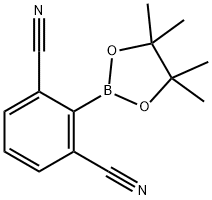 2-(4,4,5,5-四甲基-1,3,2-二氧硼杂环戊烷-2-基)间苯二甲腈 结构式