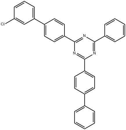 2-[1,1'-联苯基]-4-基-4-(3'-氯[1,1'-联苯基]-4-基)-6-苯基-1,3,5-三嗪 结构式