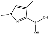 Boronic acid, B-(1,4-dimethyl-1H-pyrazol-3-yl)- 结构式