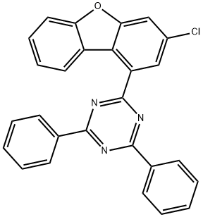 2-(3-氯 -1-二苯并呋喃基) -4,6-二苯基 -1,3,5-三嗪 结构式
