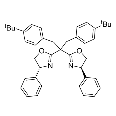 (4R,4'R)-2,2'-(1,3-双(4-(叔丁基)苯基)丙烷-2,2-二基)双(4-苯基-4,5-二氢恶唑) 结构式