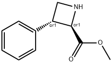 2-Azetidinecarboxylic acid, 3-phenyl-, methyl ester, (2R,3R)-rel- 结构式