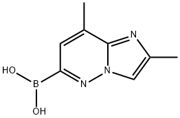 (2,8-二甲基咪唑并[1,2-B]哒嗪-6-基)硼酸 结构式