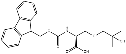 FMOC-O-(2-羟基甲基丙基)-L-SER-OH 结构式