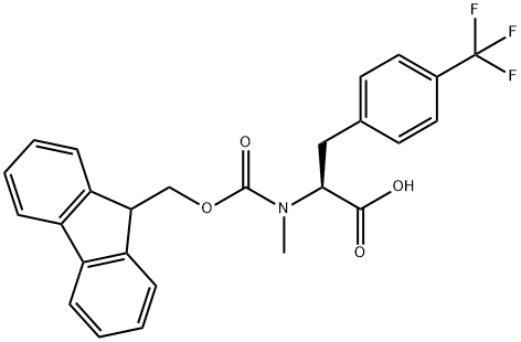 Fmoc-N-Me-(4-CF3)-Phe-OH 结构式