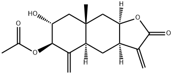 (3aR,4aα,9aα)-6β-Acetoxydodecahydro-7α-hydroxy-8aβ-methyl-3,5-bis(methylene)naphtho[2,3-b]furan-2-one 结构式