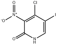 4-氯-5-碘-3-硝基吡啶-2(1H)-酮 结构式