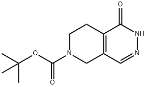 1-氧代-1,5,7,8-四氢吡啶并[3,4-D]哒嗪-6(2H)-羧酸叔丁酯 结构式