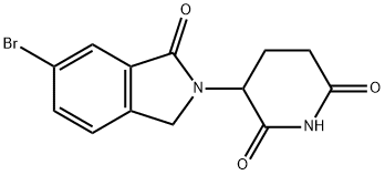 3-(6-溴-1-氧代异吲哚-2-基)哌啶-2,6-二酮 结构式
