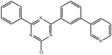 2-chloro-4-phenyl-6-(3-(pyridin-3-yl)phenyl) 1,3,5-triazine 结构式