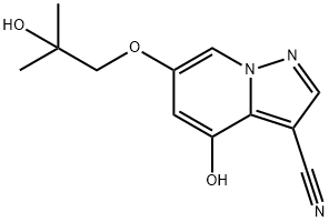 Pyrazolo[1,5-a]pyridine-3-carbonitrile, 4-hydroxy-6-(2-hydroxy-2-methylpropoxy)- 结构式