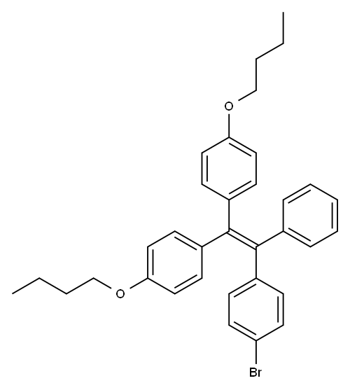 Benzene, 1,1'-[2-(4-bromophenyl)-2-phenylethenylidene]bis[4-butoxy- 结构式