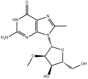 Guanosine, 8-methyl-2'-O-methyl- 结构式