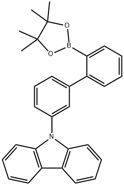 9H-Carbazole, 9-[2'-(4,4,5,5-tetramethyl-1,3,2-dioxaborolan-2-yl)[1,1'-biphenyl]-3-yl]- 结构式