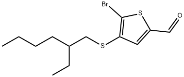 5-溴-4-((2-乙基己基)硫基)噻吩-2-甲醛 结构式