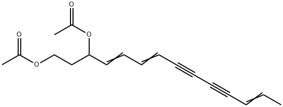 (4E,6E,12E)-tetradecatriene -8,10-diyne-1,3-diol diacetate 结构式