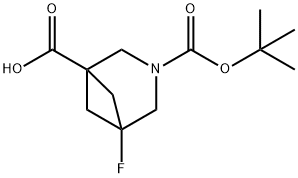 3-Azabicyclo[3.1.1]heptane-1,3-dicarboxylic acid, 5-fluoro-, 3-(1,1-dimethylethyl) ester 结构式
