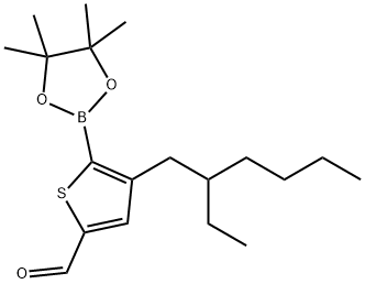 2-Thiophenecarboxaldehyde, 4-(2-ethylhexyl)-5-(4,4,5,5-tetramethyl-1,3,2-dioxaborolan-2-yl)- 结构式