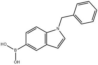 (1-苄基-1H-吲哚-5-基)硼酸 结构式