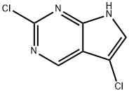 7H-Pyrrolo[2,3-d]pyrimidine, 2,5-dichloro- 结构式