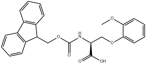 N-Fmoc-O-(2-methoxyphenyl)-L-serine 结构式