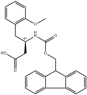 (R)-3-((((9H-芴-9-基)甲氧基)羰基)氨基)-4-(2-甲氧基苯基)丁酸 结构式