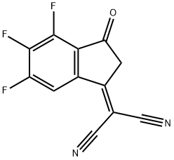 Propanedinitrile, 2-(4,5,6-trifluoro-2,3-dihydro-3-oxo-1H-inden-1-ylidene)- 结构式