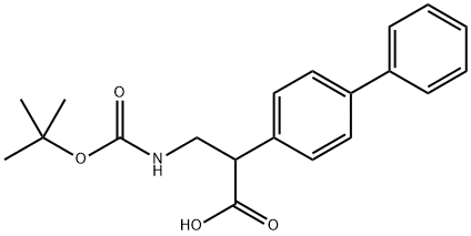 2-(Biphenyl-4-yl)-3-(Boc-amino)propanoic acid 结构式