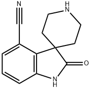 Spiro[3H-indole-3,4'-piperidine]-4-carbonitrile, 1,2-dihydro-2-oxo- 结构式